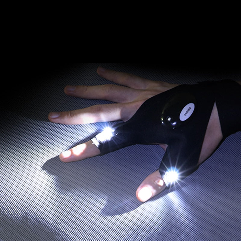 Fingerless LED Work Glove – Hands-Free Lighting
