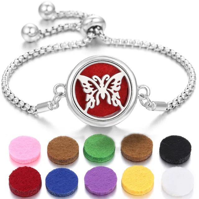 Aromatherapy Diffuser Bracelet – Stainless Steel Perfume Locket