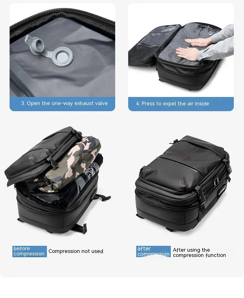 Vacuum Compression Travel Backpack – Large Capacity