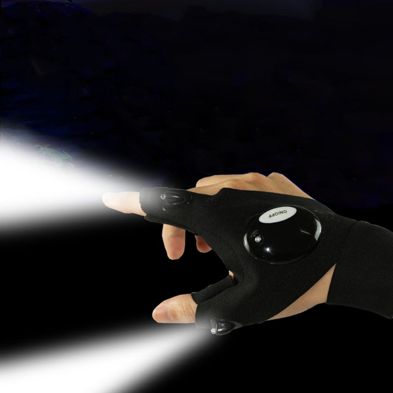 Fingerless LED Work Glove – Hands-Free Lighting