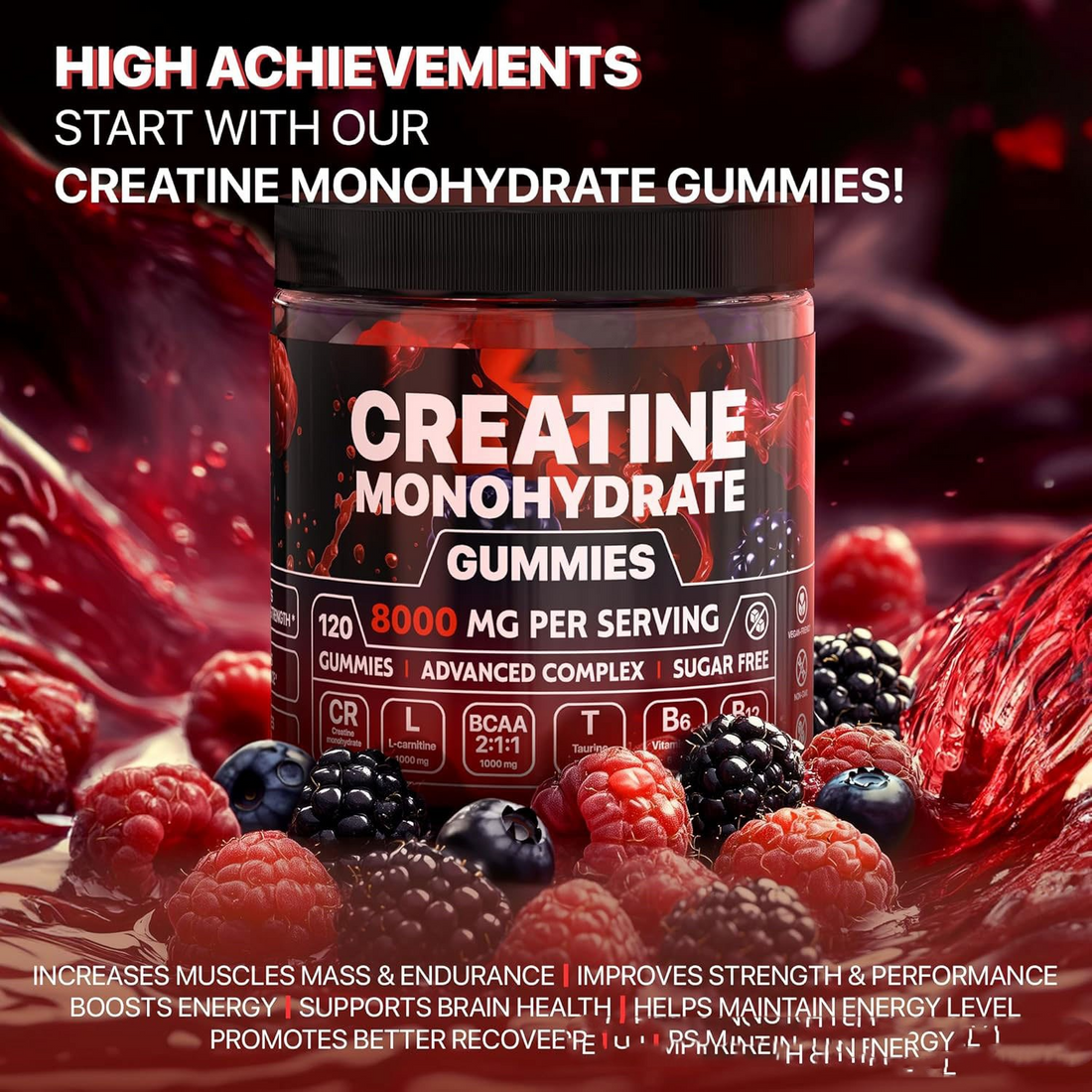 Creatine muscle boost gummies