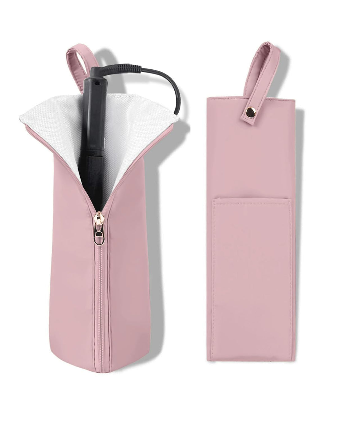 Heat-Resistant Hair Tool Travel Bag – Curling &amp; Flat Iron Organizer
