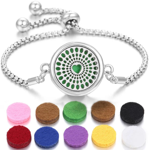 Aromatherapy Diffuser Bracelet – Stainless Steel Perfume Locket
