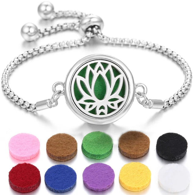 Aromatherapy Diffuser Bracelet – Stainless Steel Perfume Locket