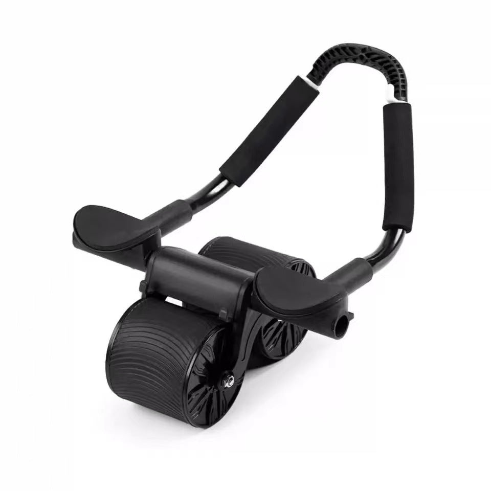 Automatic rebound ab wheel