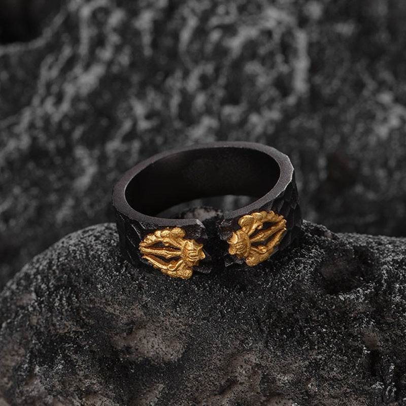Retro Adjustable Ring – Open Band Statement Ring