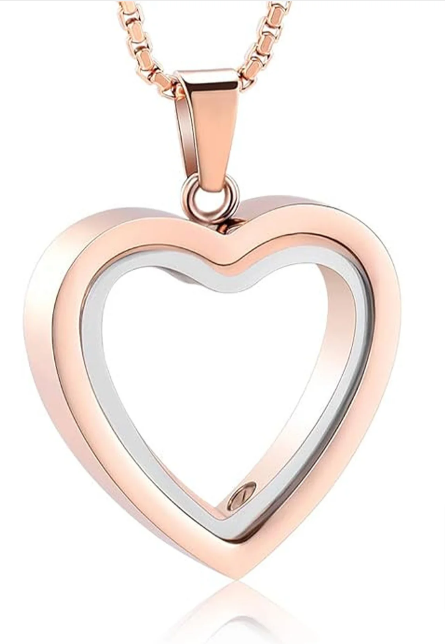 Heart Cremation Memorial Pendant – Stainless Steel Keepsake Jewelry