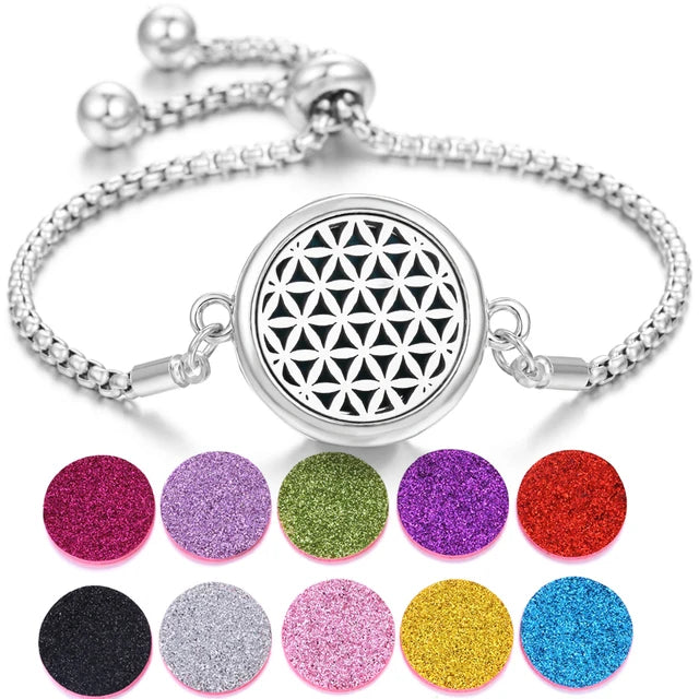 Aromatherapy Diffuser Bracelet – Stainless Steel Perfume Locket