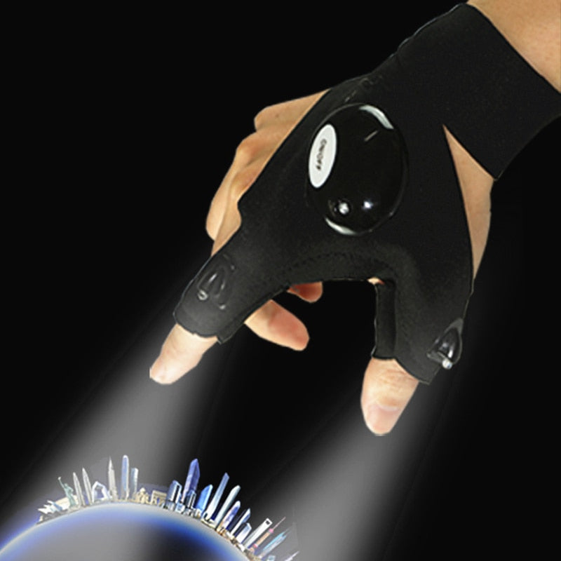 Fingerless LED Work Glove – Hands-Free Lighting