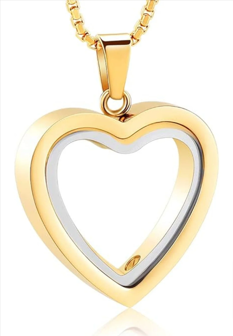 Heart Cremation Memorial Pendant – Stainless Steel Keepsake Jewelry