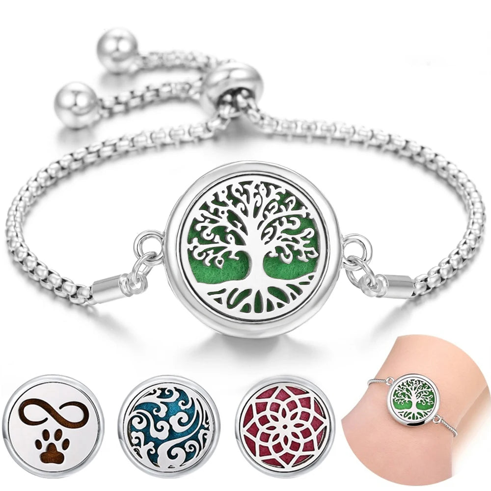Aromatherapy Diffuser Bracelet – Stainless Steel Perfume Locket