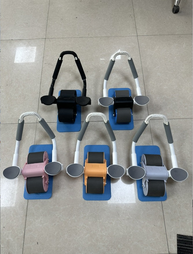 Automatic rebound ab wheel