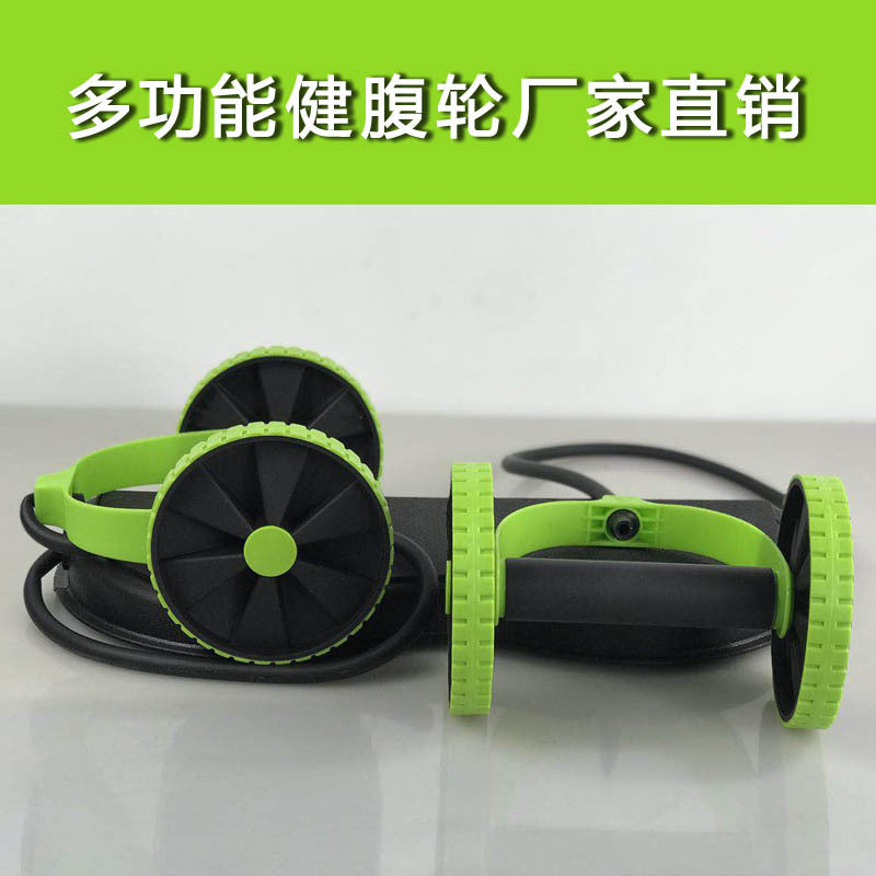 Double Wheel Ab Roller Kit with Resistance Bands