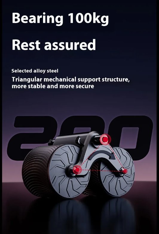 Automatic rebound ab wheel