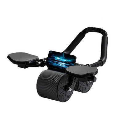 Automatic rebound ab wheel