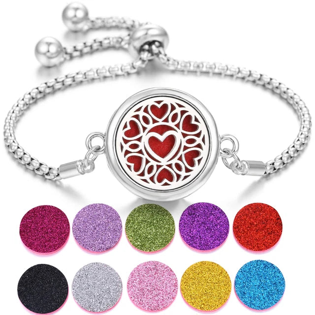 Aromatherapy Diffuser Bracelet – Stainless Steel Perfume Locket