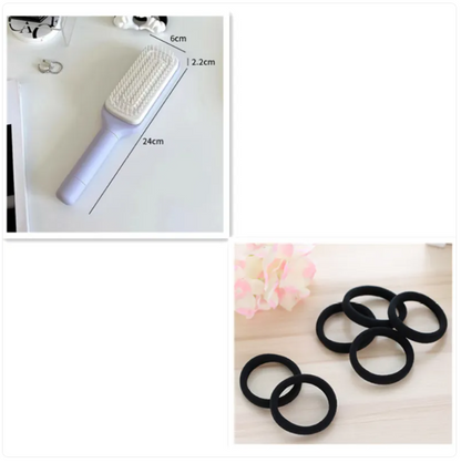 4-in-1 Self-Cleaning Hair Brush