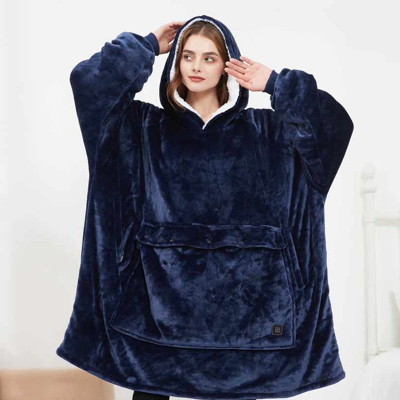 Heated Hoodie Blanket – Wearable Electric Blanket for Ultimate Cozy Comfort