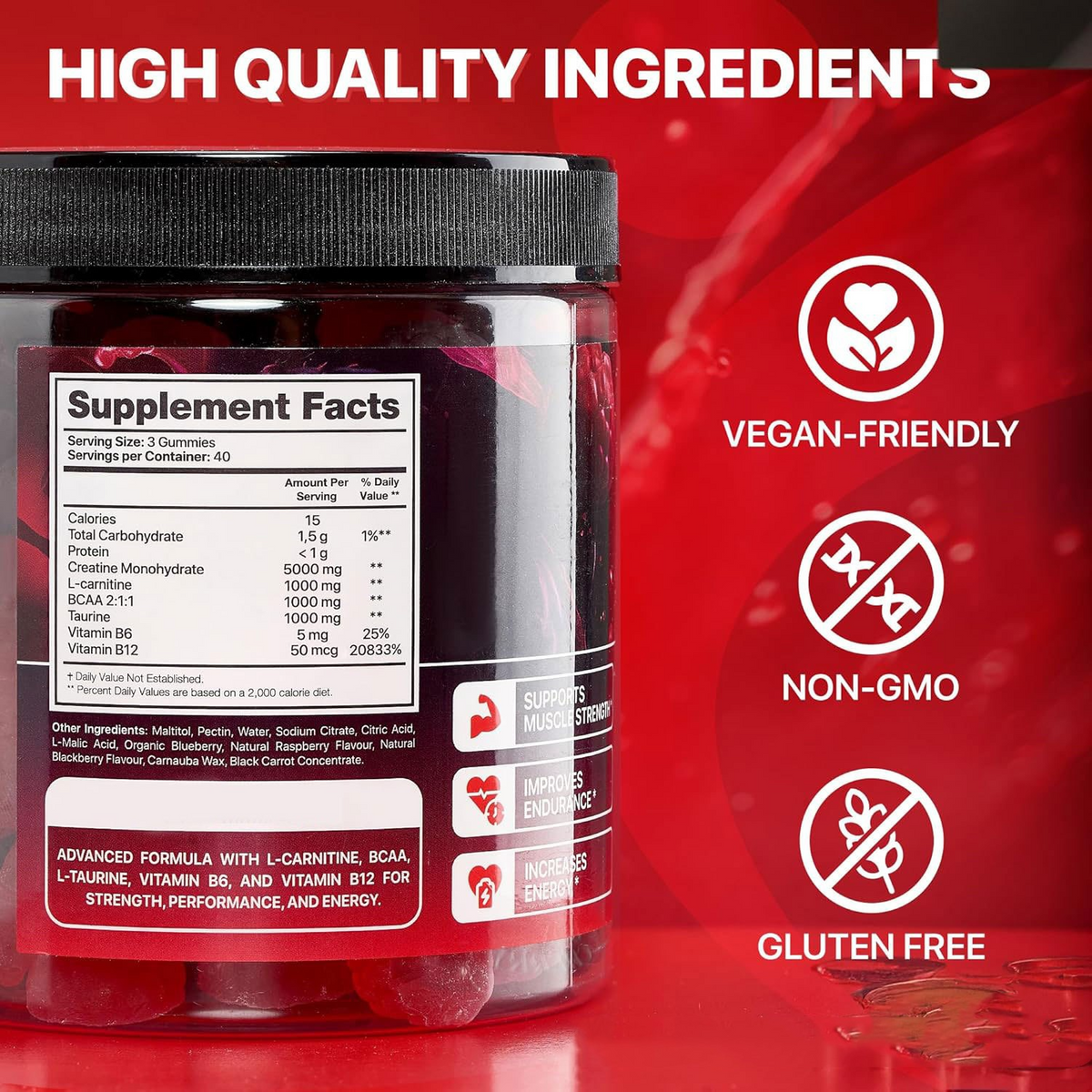 Creatine muscle boost gummies