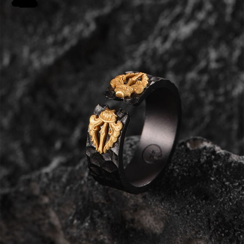 Retro Adjustable Ring – Open Band Statement Ring
