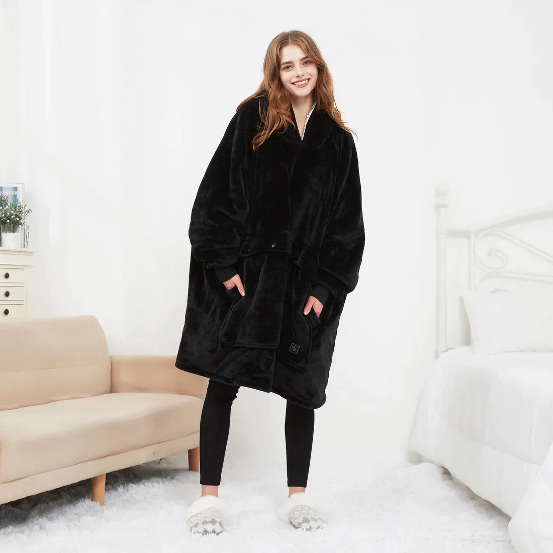 Heated Hoodie Blanket – Wearable Electric Blanket for Ultimate Cozy Comfort