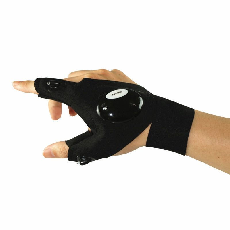 Fingerless LED Work Glove – Hands-Free Lighting